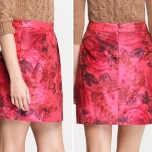 JCREW HOT PINK FLORAL SKIRT! Like new!!